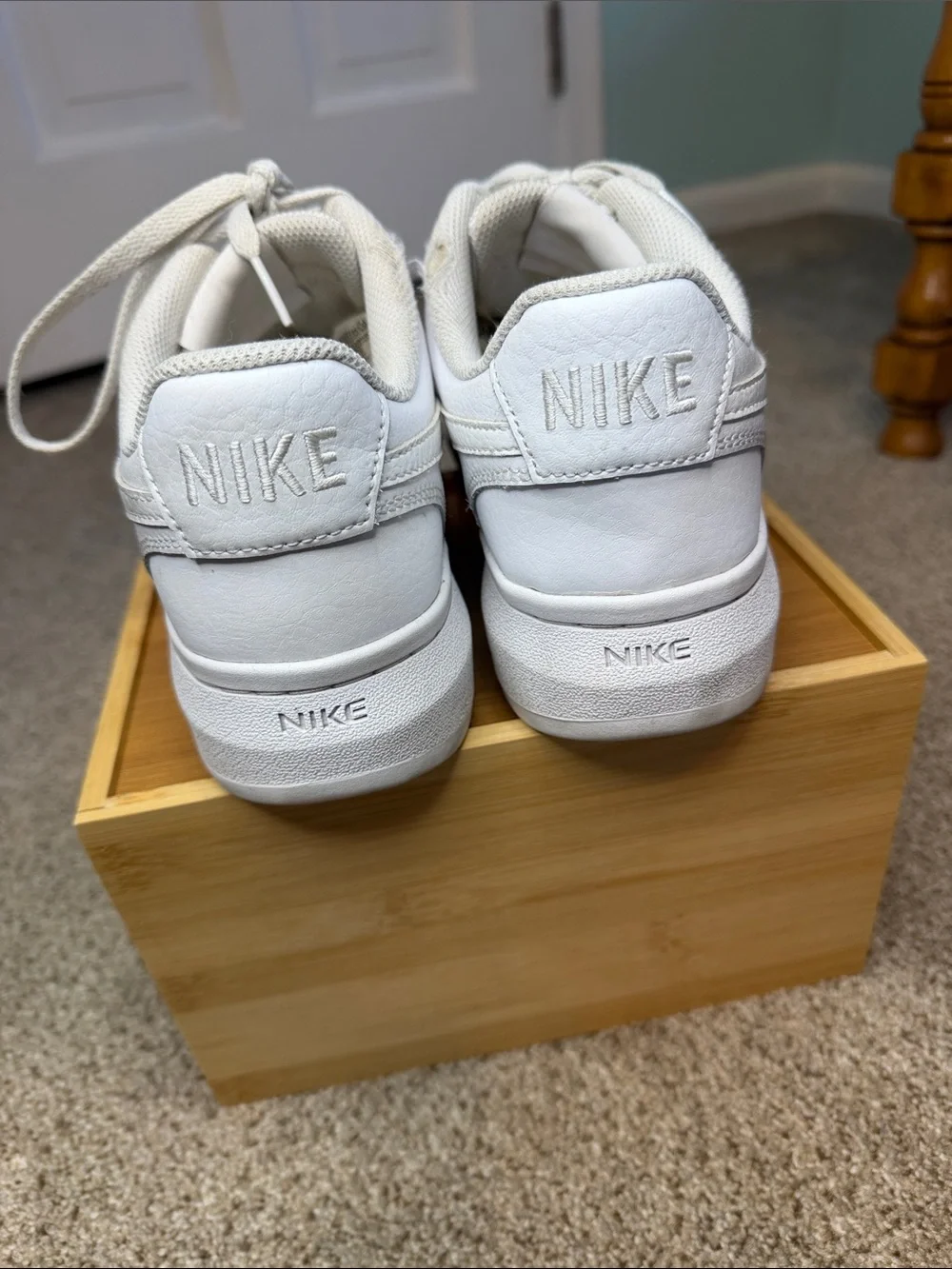 Nike Women’s White Low-Top Leather Sneakers